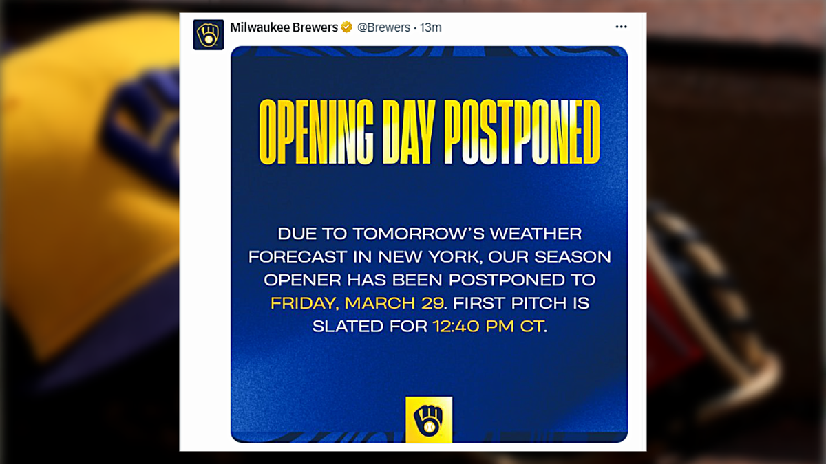 Brewers season opener postponed due to weather [Video]