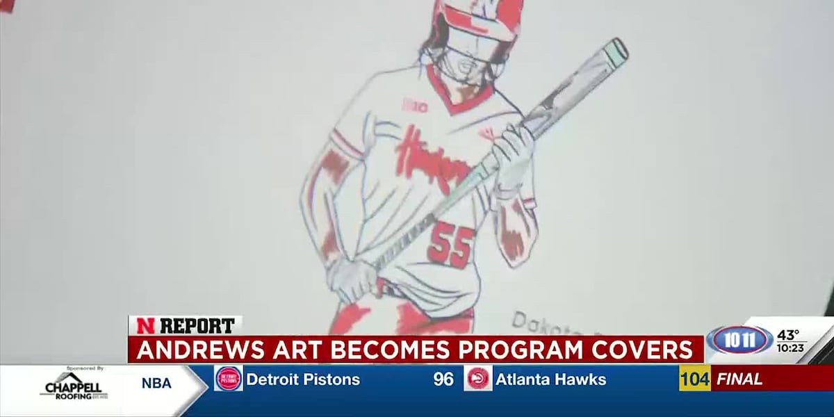 Andrews’ artwork featured on softball program covers [Video]