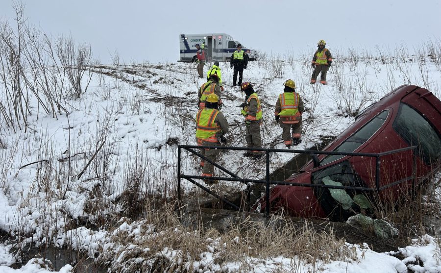 Wisconsin driver declines transport to the hospital after crashing into culvert [Video]