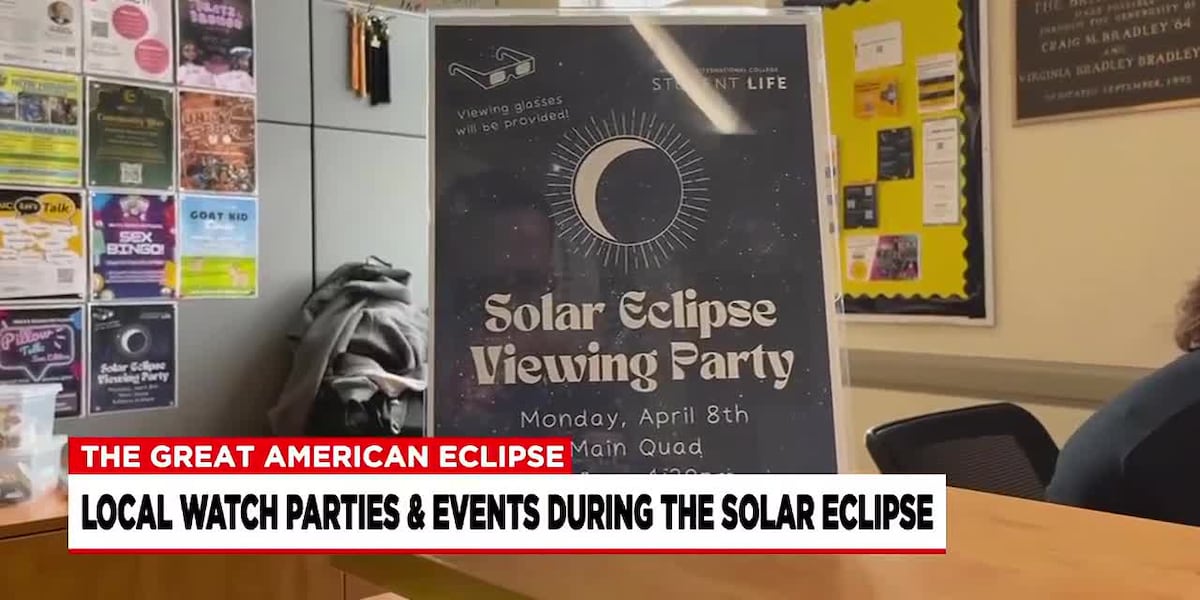Watch parties and events planned to mark solar eclipse [Video]