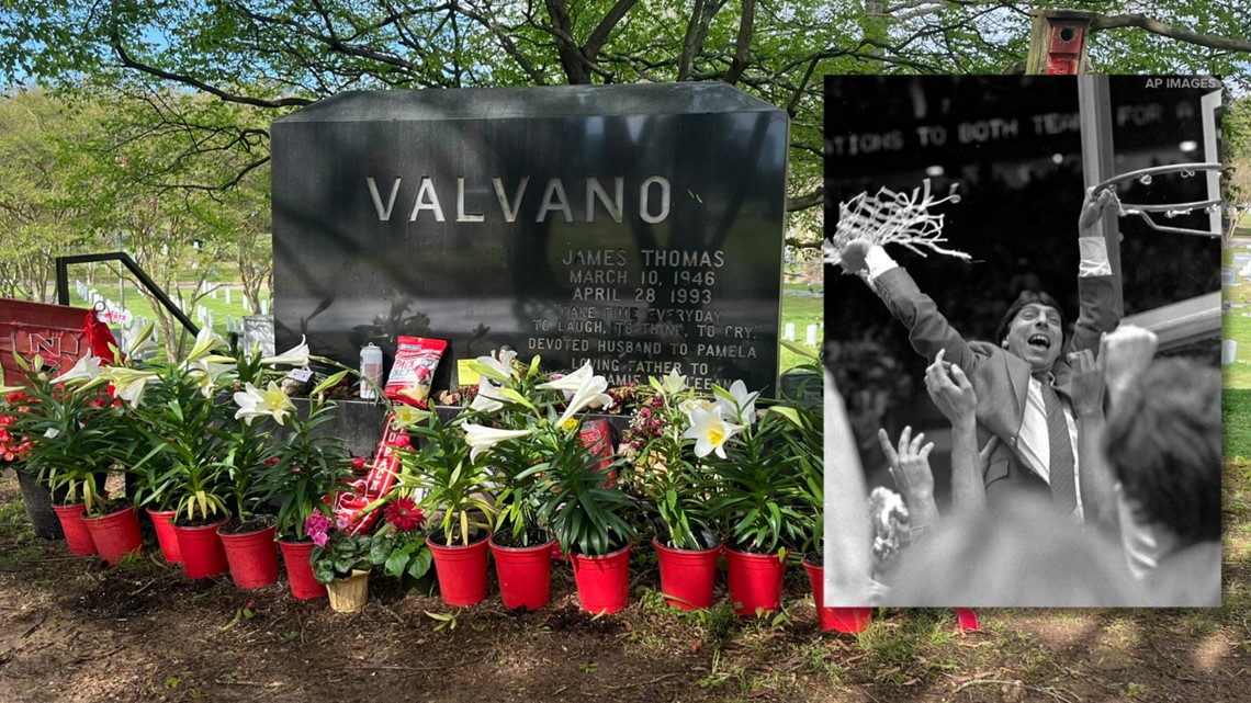 Couple visits Jim Valvanos grave as NC State goes on underdog run [Video]