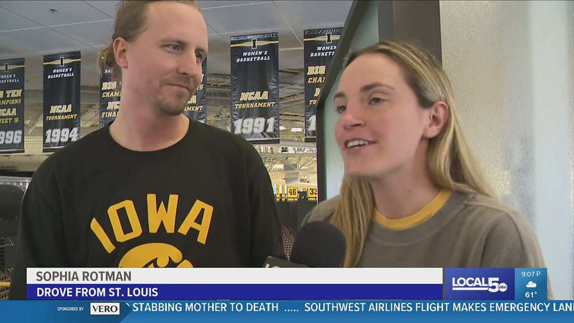 Fans from across the Midwest travel to Iowa City for Hawkeyes watch party [Video]