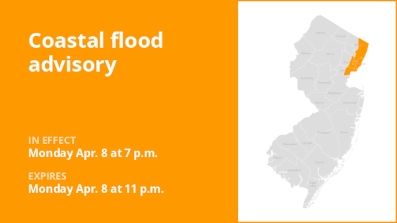 Coastal flood advisory affecting 4 N.J. counties until Monday night [Video]