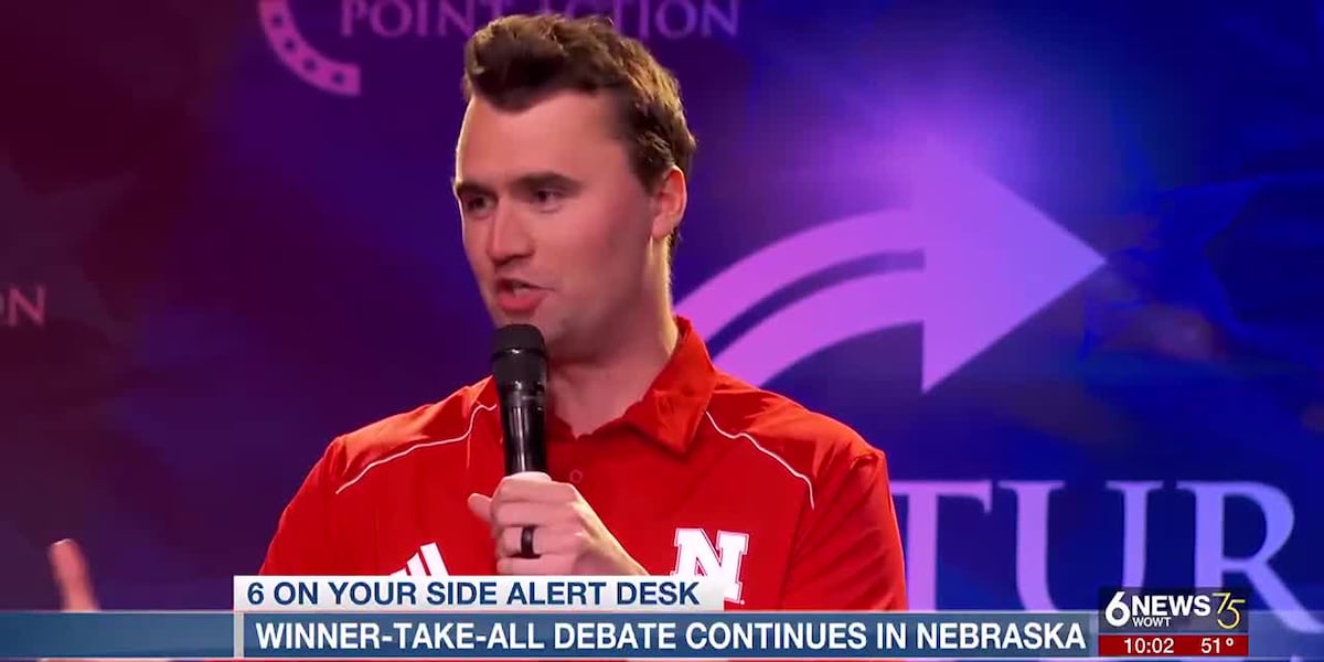 Conservative activist Charlie Kirk speaks at winner-take-all rally in Omaha [Video]