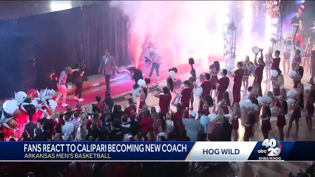 Arkansas fans react to Coach Calipari introduction [Video]