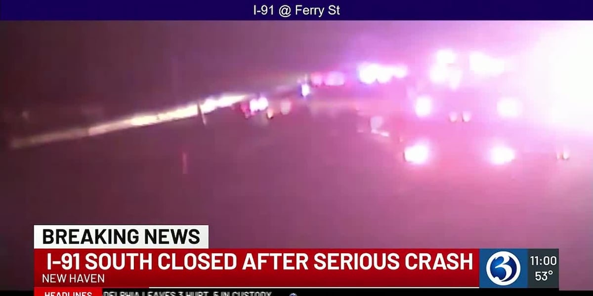 I-91 south closed after serious crash in New Haven [Video]