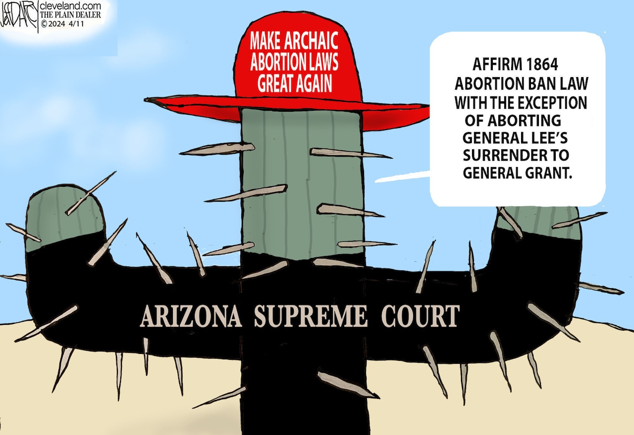 Arizona 1864 abortion law: Darcy cartoon [Video]
