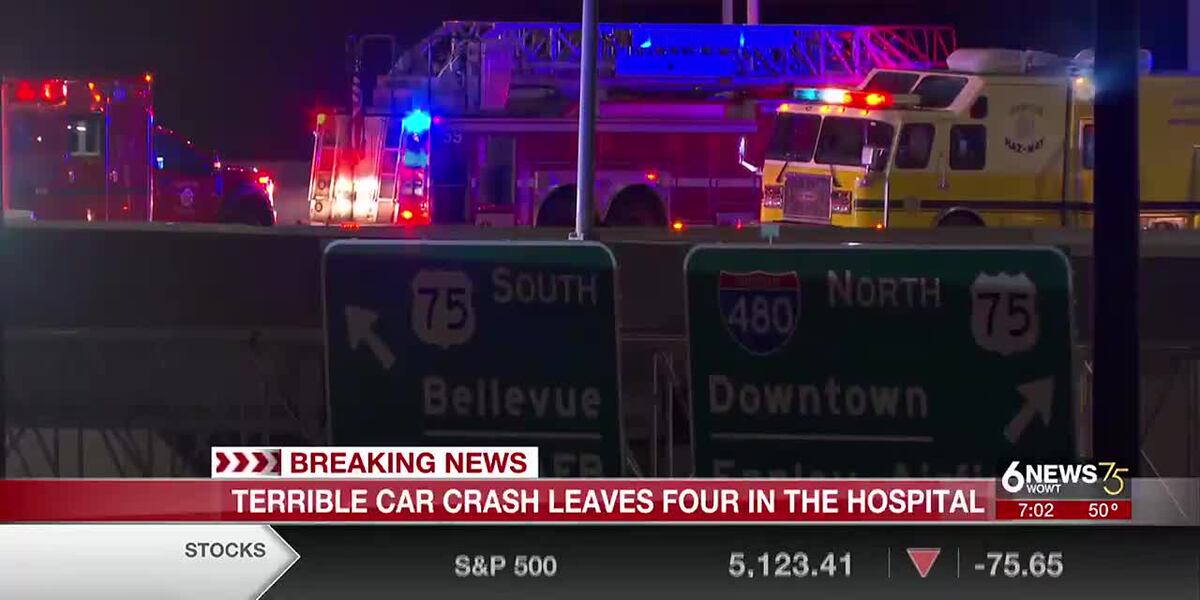 Four people sent to hospital after crash on I-80 in Omaha [Video]