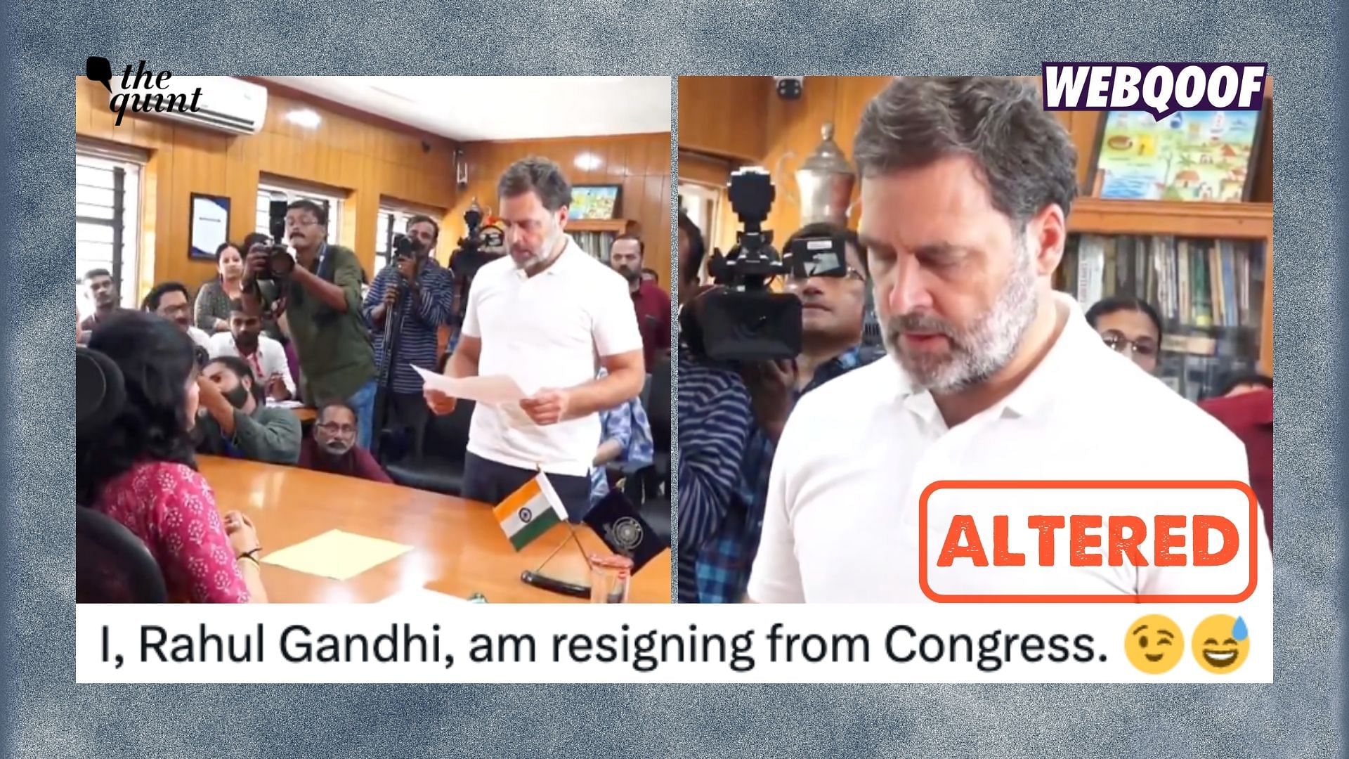 Video of Rahul Gandhi Resigning From Congress Is Edited, Has AI-Generated Audio [Video]