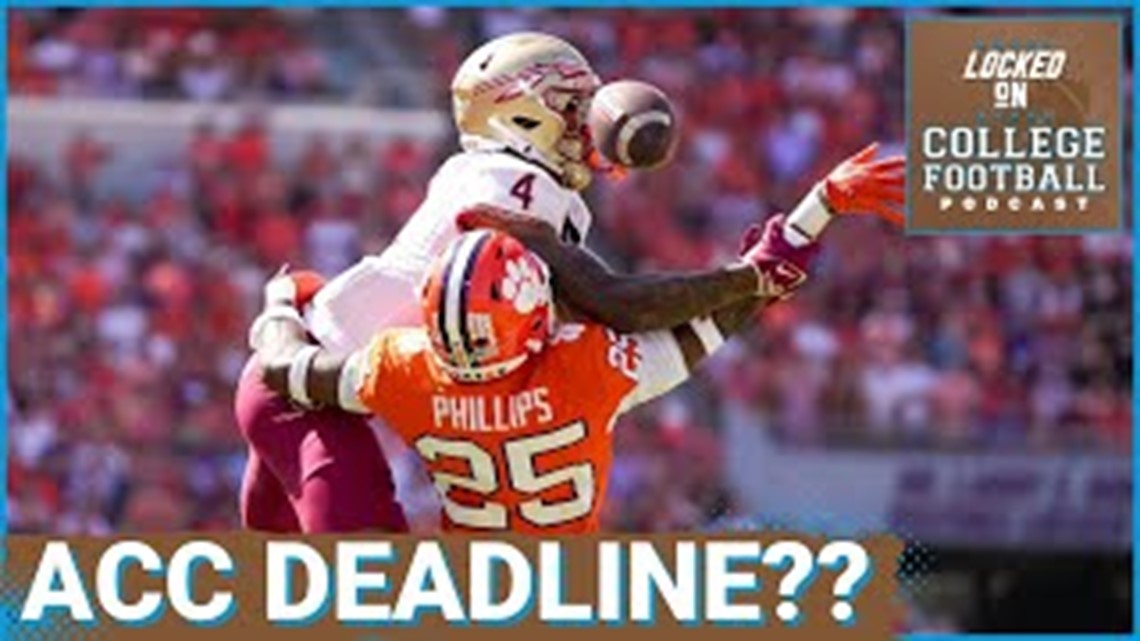 Florida St/Clemson DON’T need 2024 deadline to leave ACC in realignment l College Football Podcast [Video]
