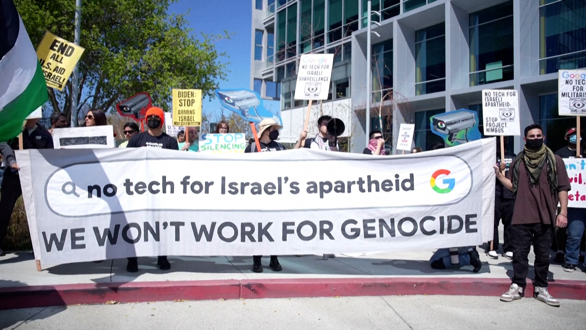 Google workers protest over Project Nimbus deal with Israel | Gaza [Video]