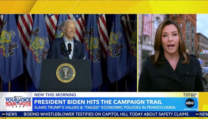 GAG: ABCs Bruce Giddily Cheers Biden Being Able to Campaign as Trumps on Trial [Video]