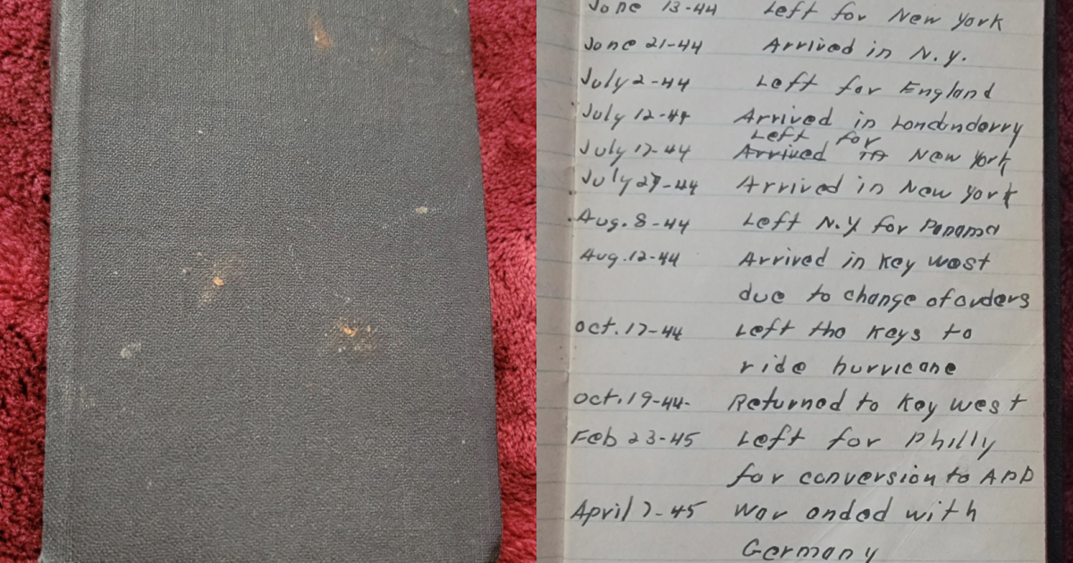 Log book from WWII ship that sank off Florida mysteriously ends up in piece of furniture in Massachusetts [Video]