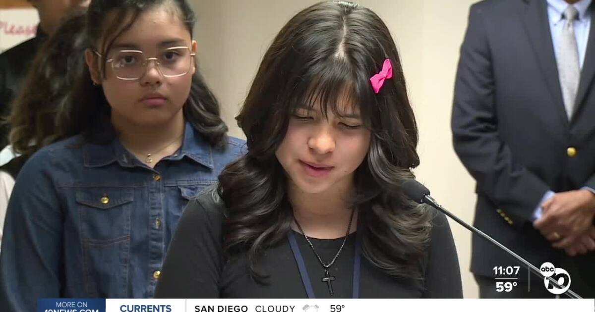 National School District students present proclamation to fight sewage crisis [Video]