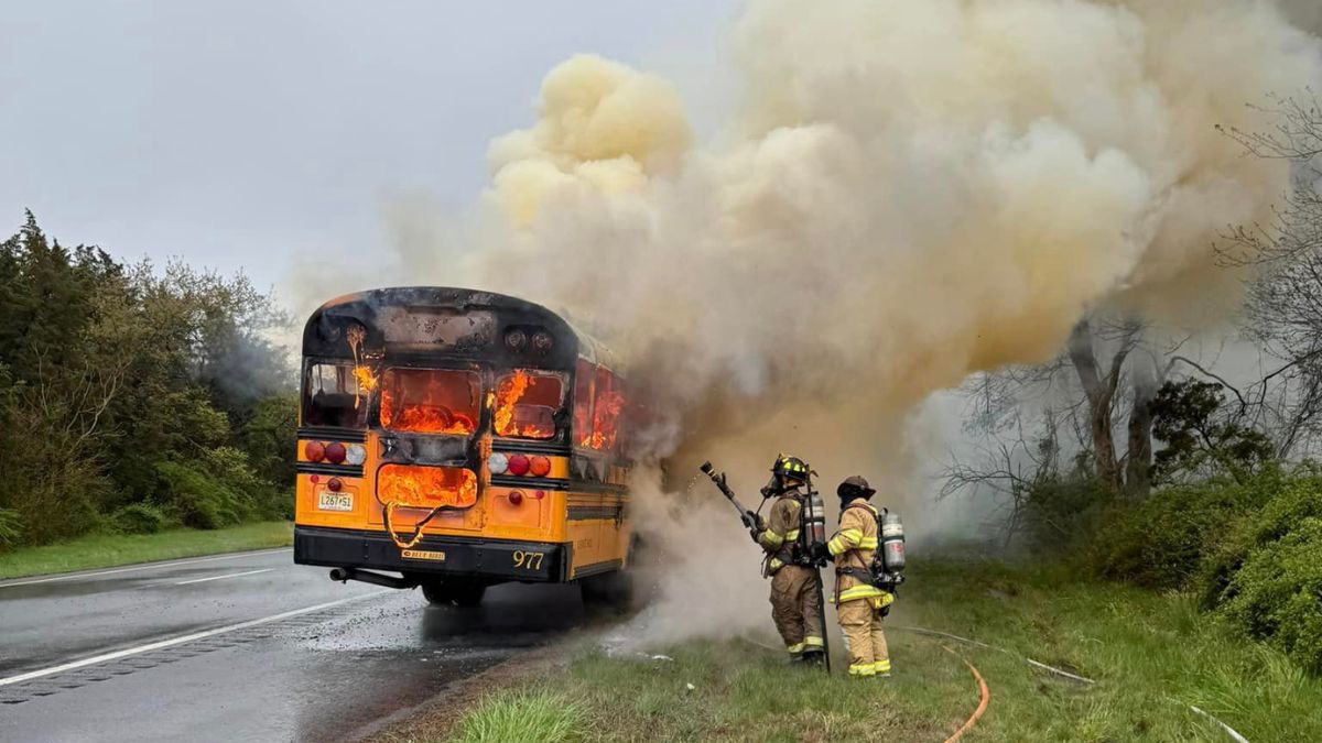 Bus driver, students not hurt during school bus fire at the shore  NBC10 Philadelphia [Video]