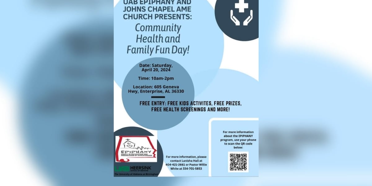 Johns Chapel AME Church to host free health screening [Video]