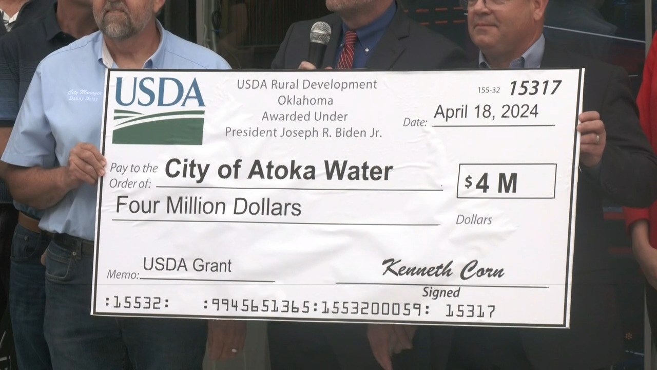 Federal grant gives a boost to Atoka’s water system – KTEN [Video]