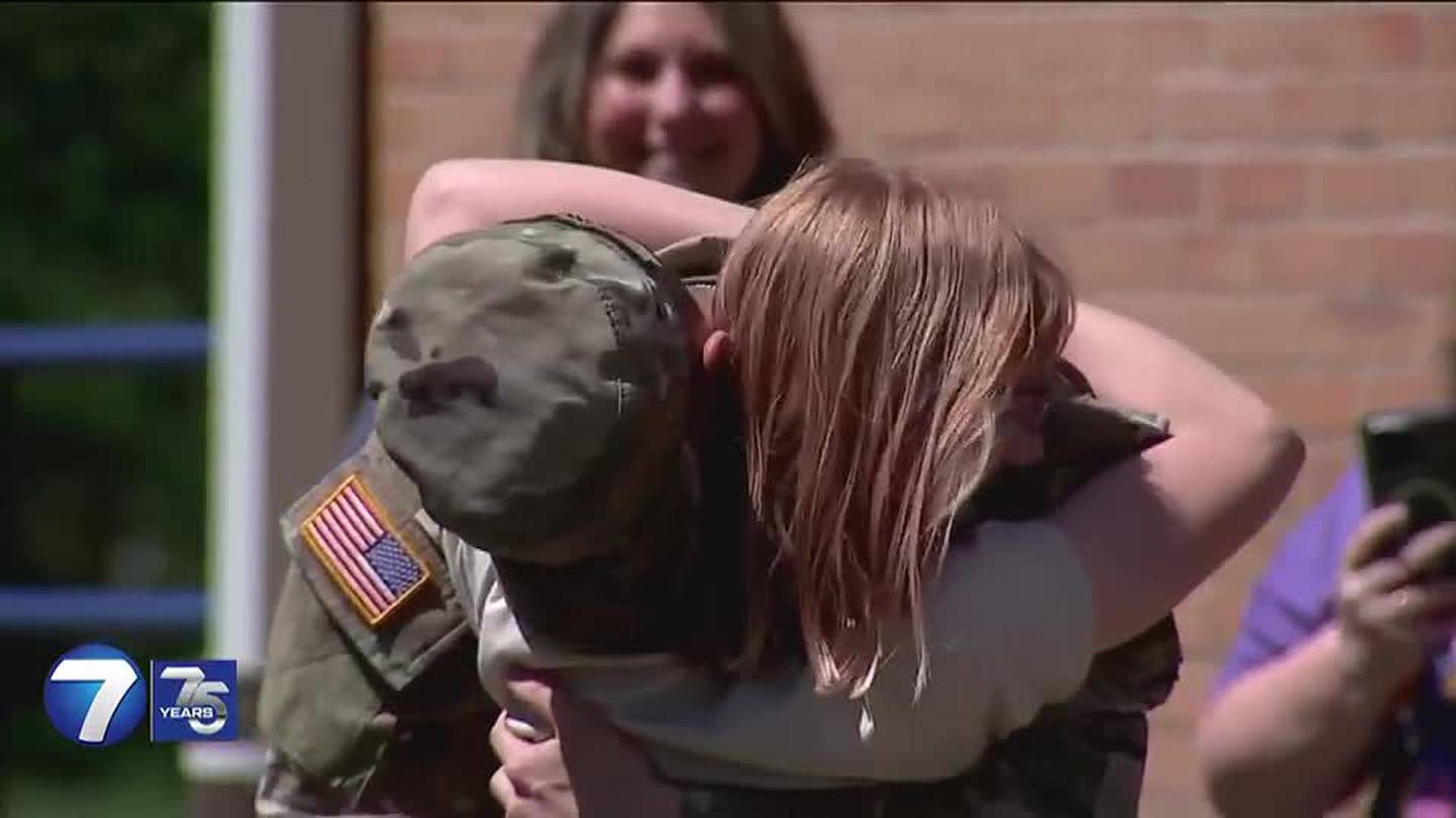 Military dad greets children at school after being away for months  WHIO TV 7 and WHIO Radio [Video]