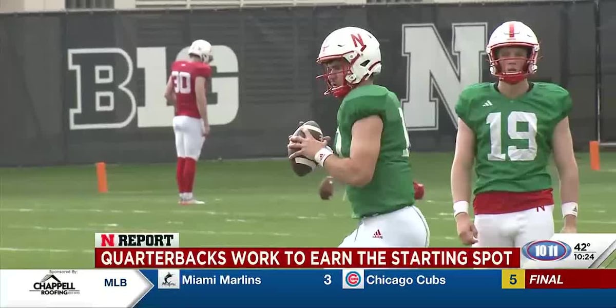 Husker quarterbacks work to earn the starting spot [Video]