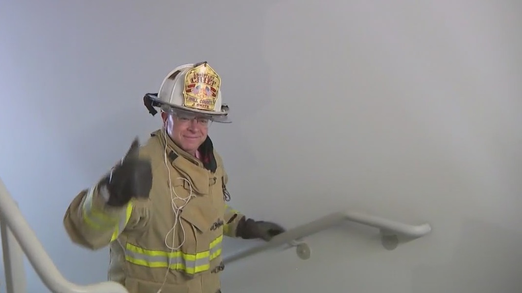 Firefighters climb stairs for great cause [Video]