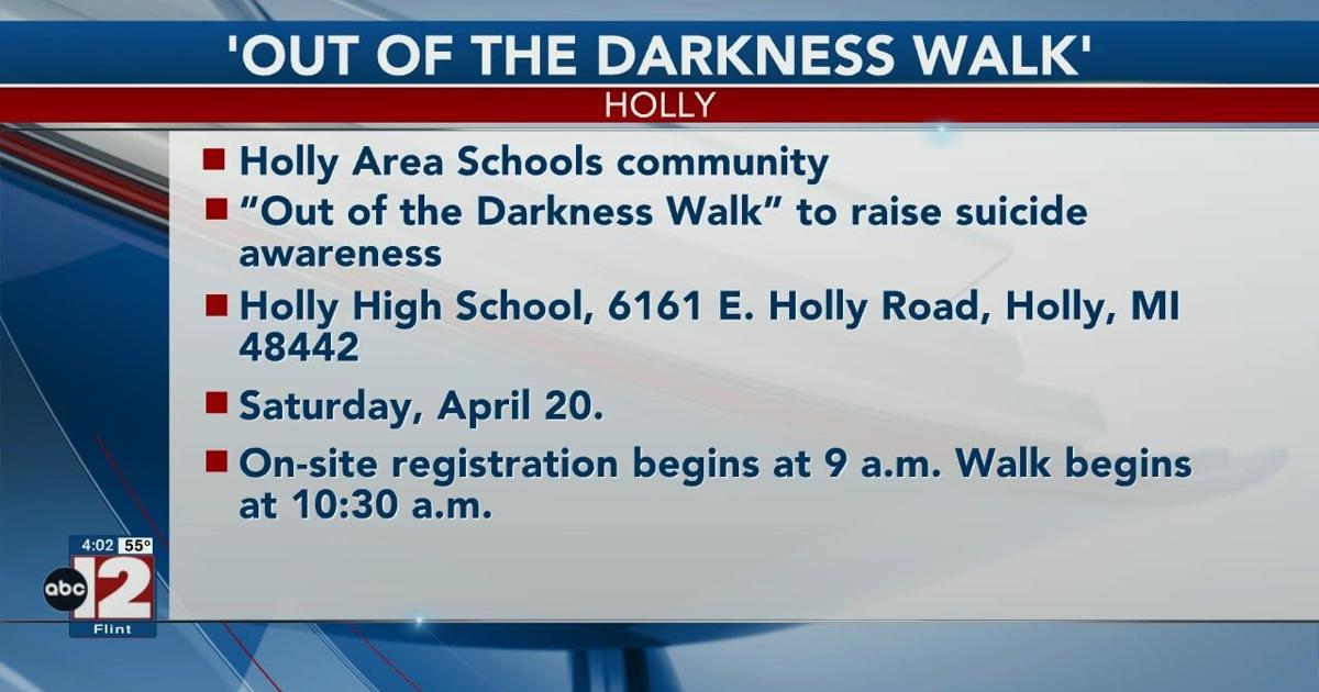 Holly Area Schools hosts an Out of Darkness walk | Video