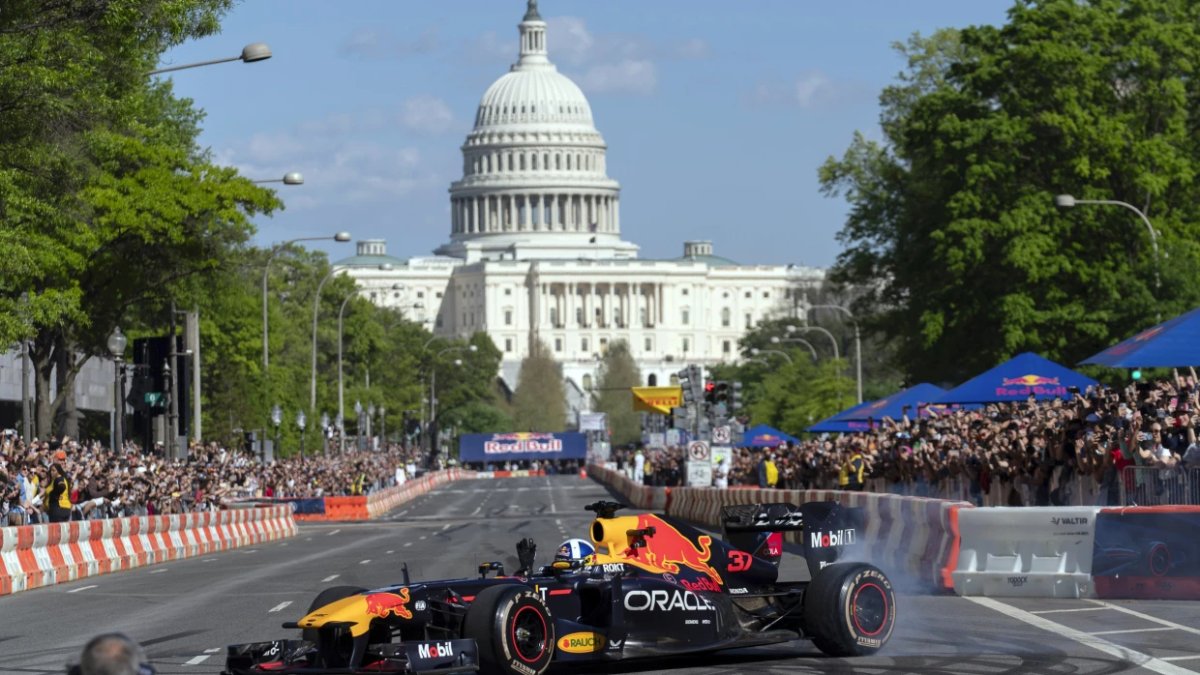 Red Bull Formula 1 team turns Washingtons iconic Pennsylvania Ave into a race track  NBC Los Angeles [Video]