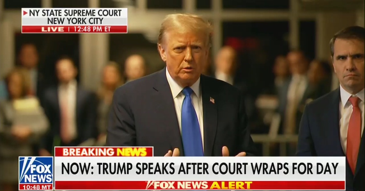 Trump LOSES It in Post-Court Rant to Reporters [Video]