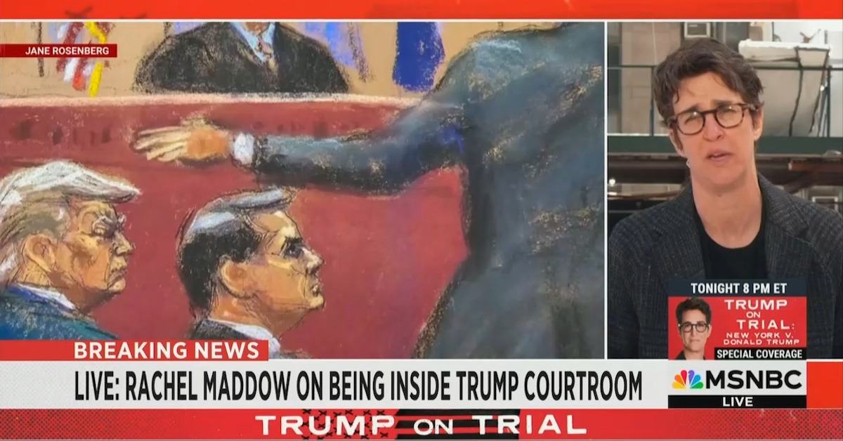 Rachel Maddow Describes Seeing ‘Miserable,’ ‘Annoyed’ Trump in Court [Video]
