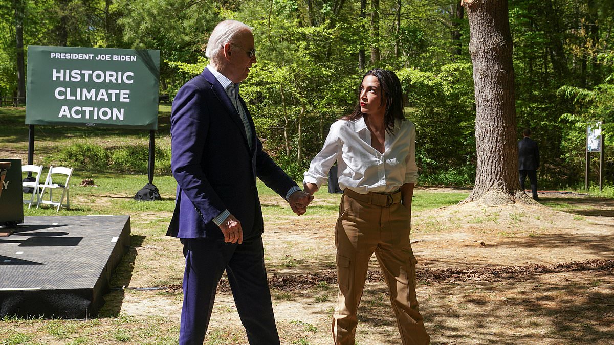 AOC praises pro-Palestinian protesters causing chaos with tent camps at Columbia and Yale as she introduces Biden, who says: ‘Listen to that lady’ [Video]
