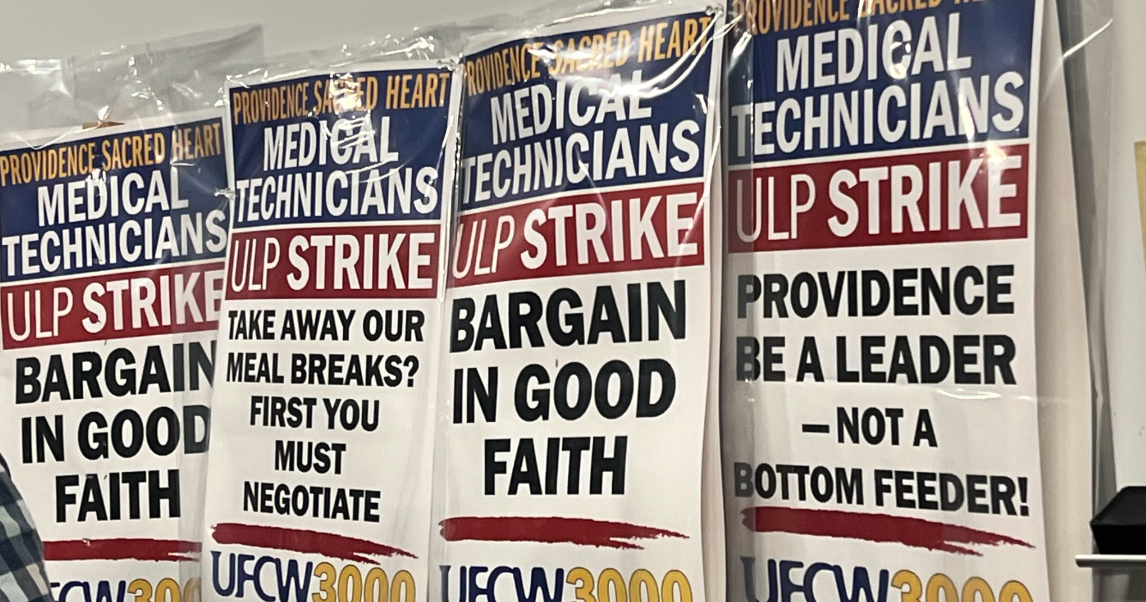 Fencing erected days ahead of strike at Sacred Heart Medical Center | News [Video]