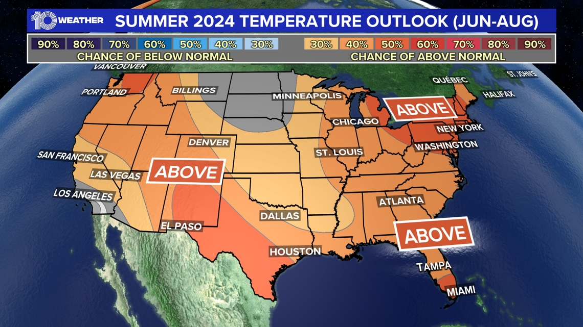 NOAA summer 2024 forecast: Florida, nation could be warmer [Video]