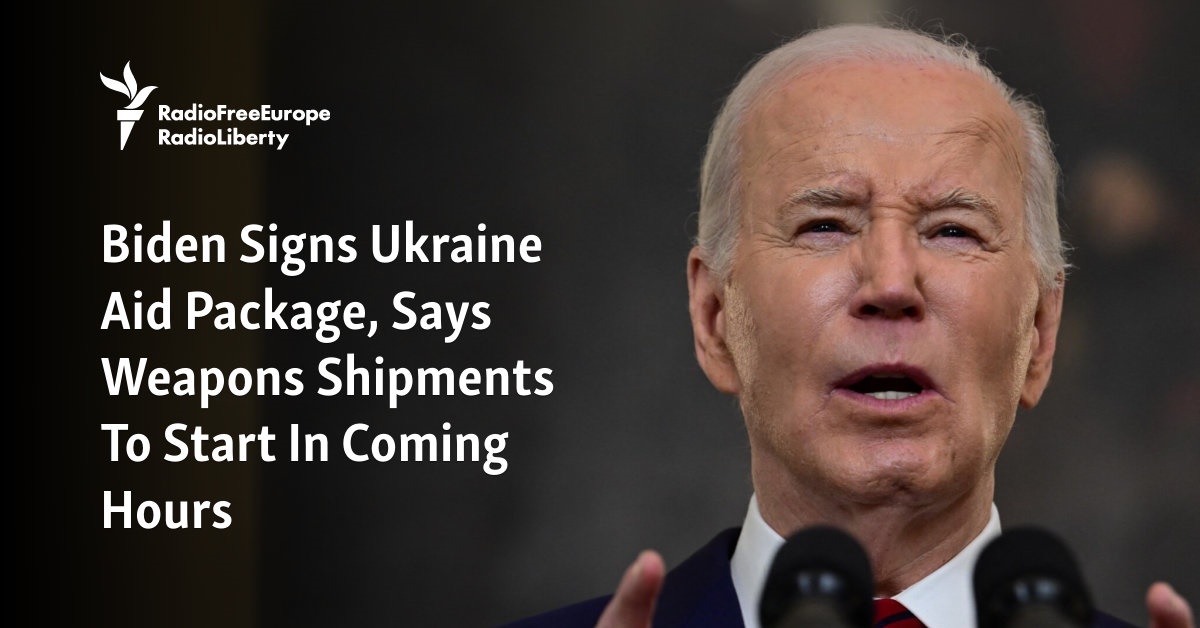 Biden Signs Ukraine Aid Package, Says Weapons Shipments To Start In Coming Hours [Video]