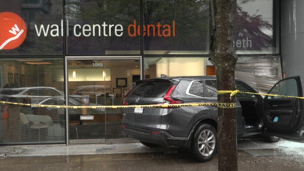 Vancouver news: Car crashes into dental office [Video]