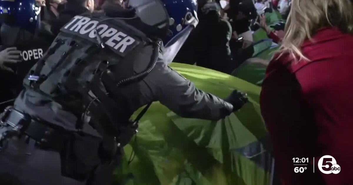 Ohio State Pro-Palestine protesters clash with police [Video]