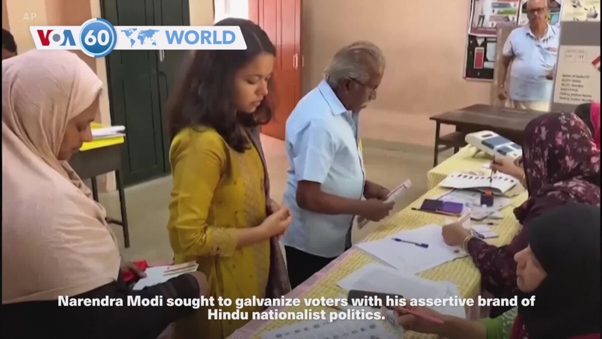 VOA60 World - Millions of Indians vote in second phase of national elections [Video]