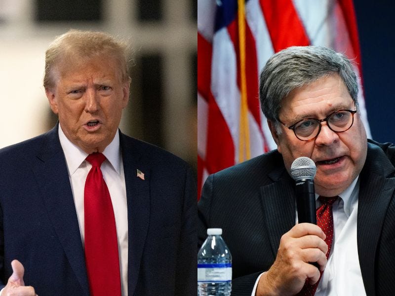 Trump mocks Bill Barr while thanking him for his endorsement, calling him ‘gutless’ and ‘lazy’ [Video]
