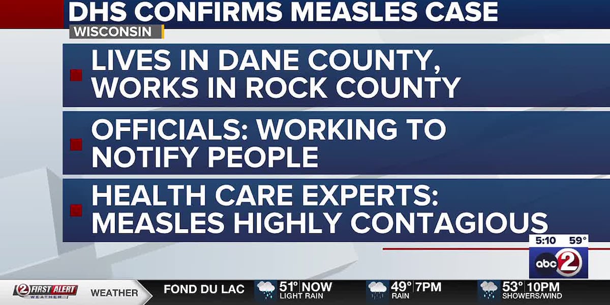Wisconsin DHS confirms case of measles in Dane County [Video]