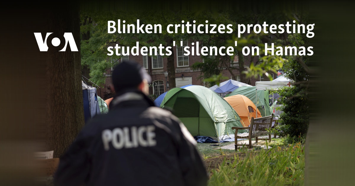 Blinken criticizes protesting students’ ‘silence’ on Hamas [Video]