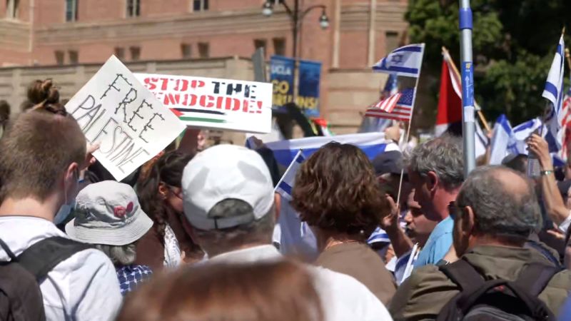 Very high passions on both sides: See protest and counter-protest at UCLA [Video]