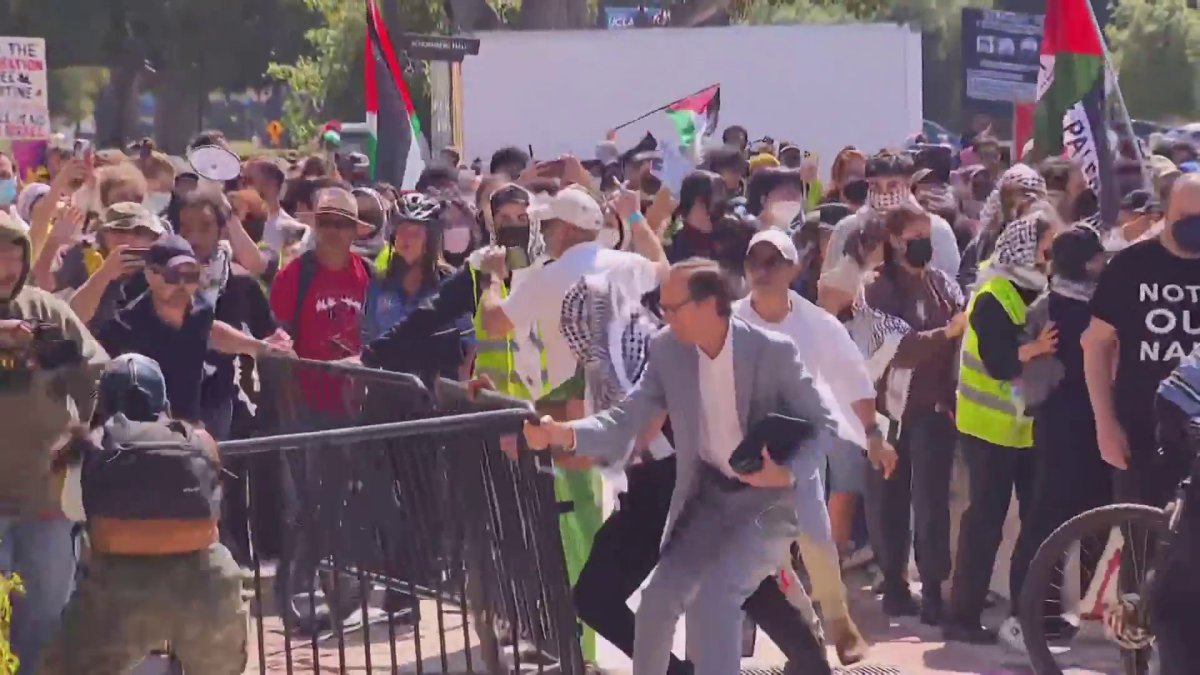 Fights break out at dueling pro-Palestinian, pro-Israel protests at UCLA  NBC Bay Area [Video]