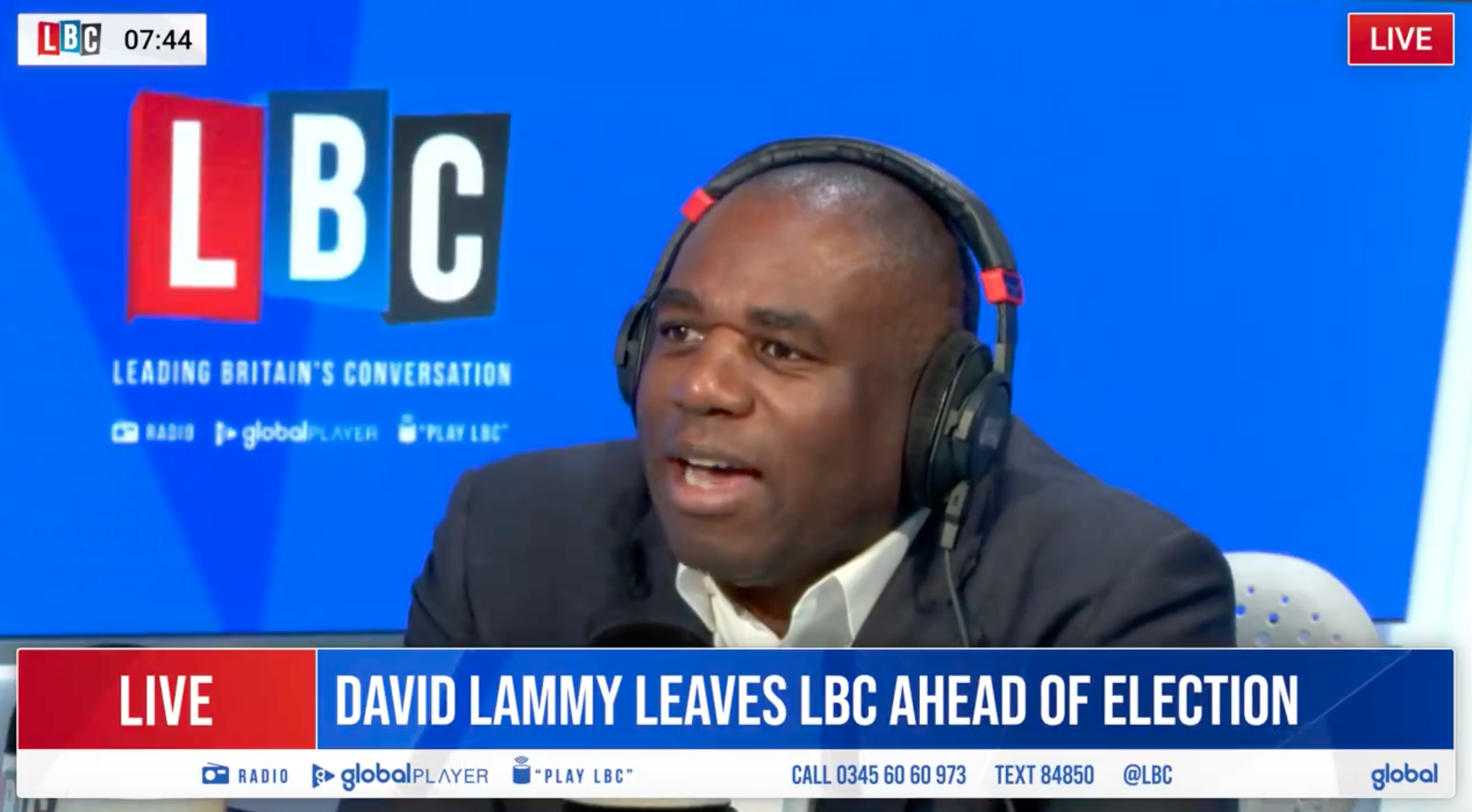 Shadow Secretary David Lammy Quits LBC Show Ahead Of Election, Replaced By Lewis Goodall [Video]
