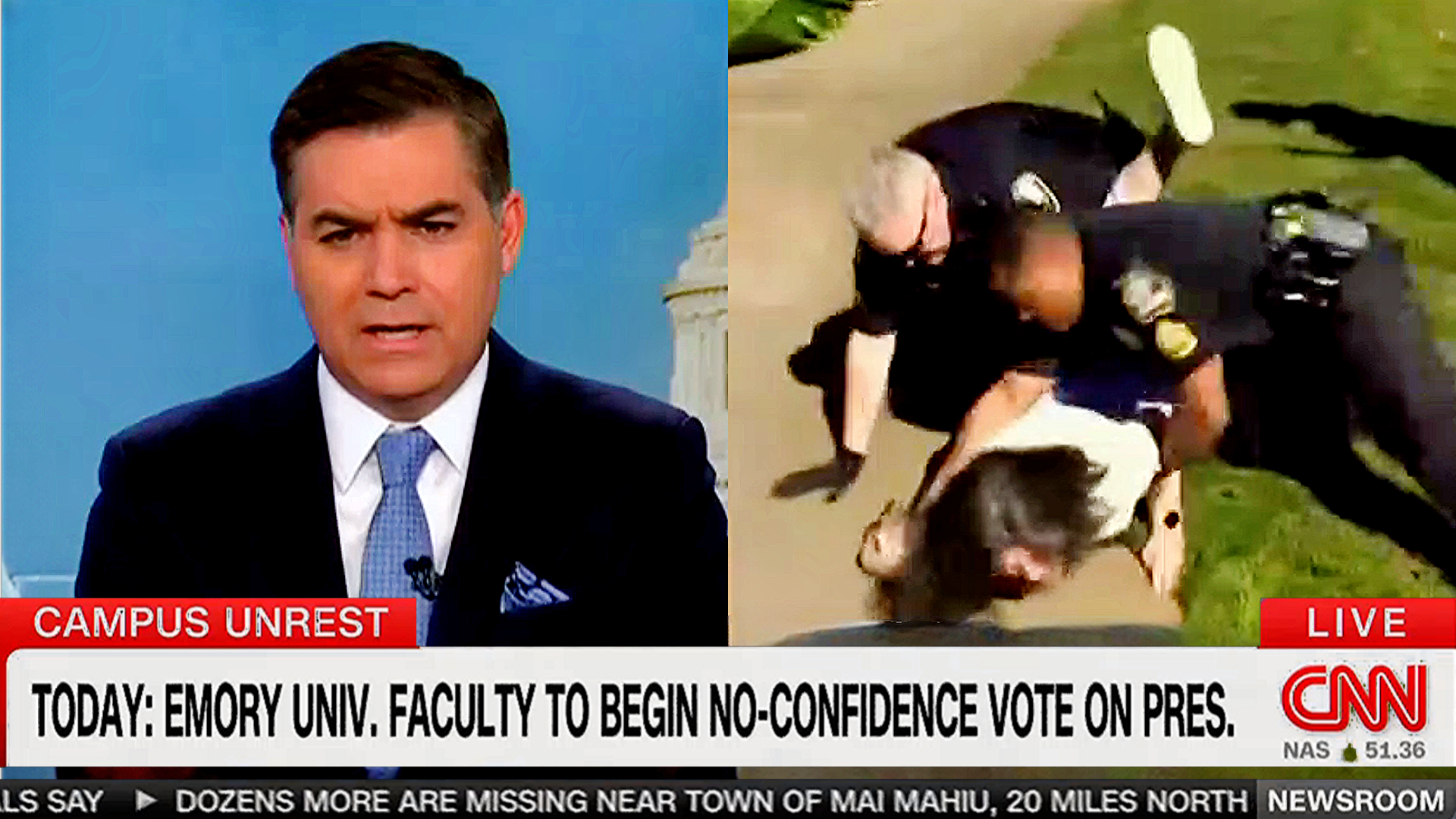CNN’s Jim Acosta Stunned By Violent Emory Professor Arrest [Video]