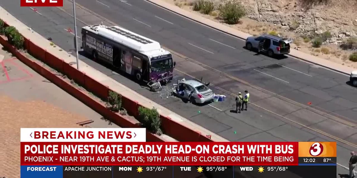 1 dead after head-on crash with city bus in north Phoenix, police say [Video]