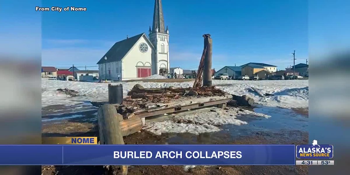 Iditarod finish lines iconic Burled Arch collapses in Nome [Video]
