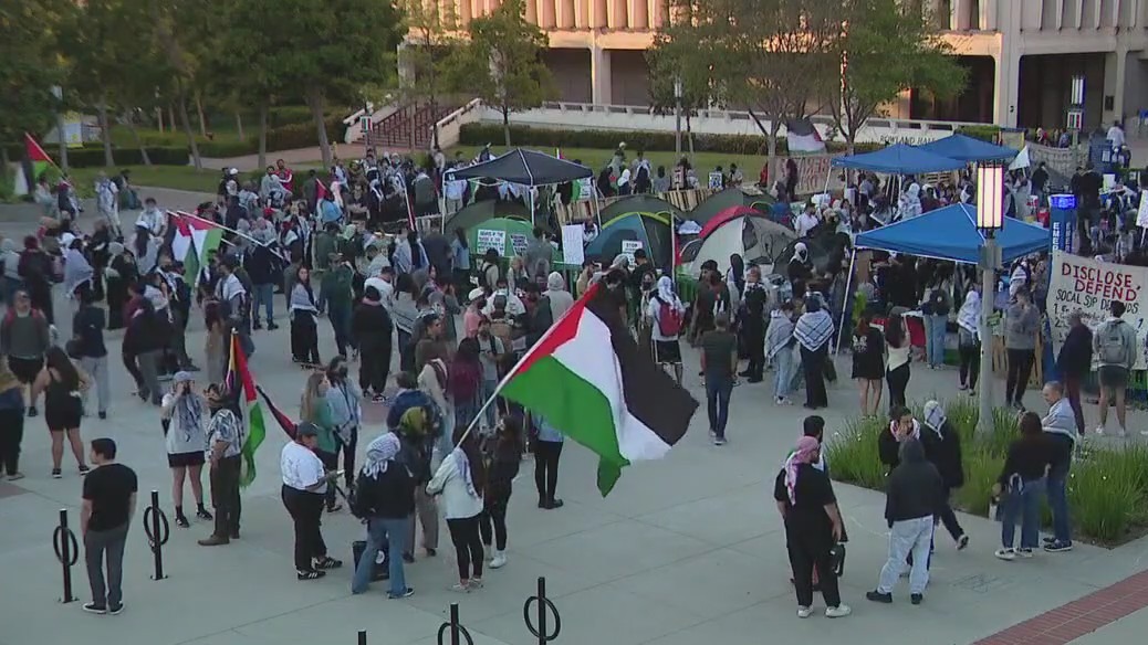 Pro-Palestine protesters gather at UC Irvine [Video]