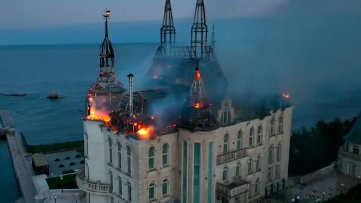 Flames engulf Ukraines Harry Potter castle after Russian strike | News [Video]
