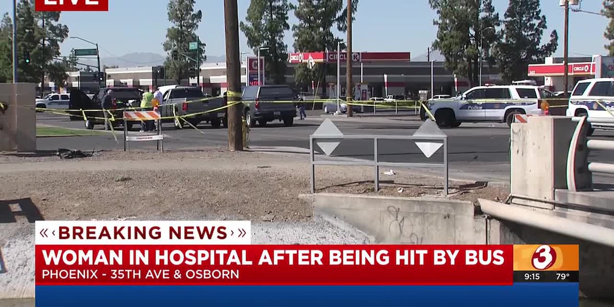 Woman hospitalized after being hit by bus in Phoenix [Video]