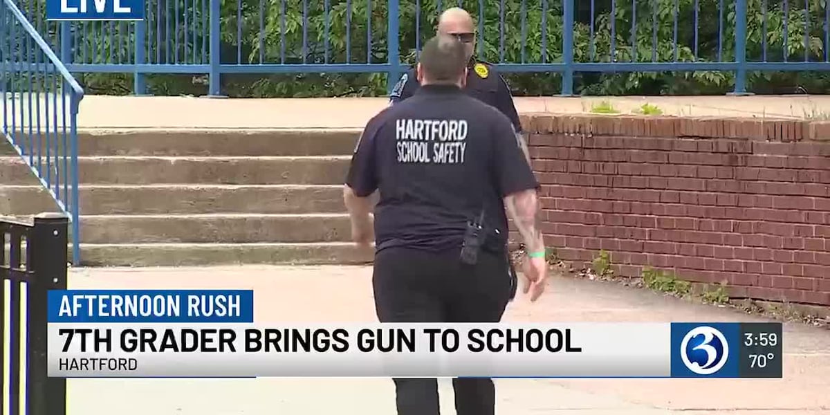 Gun found at middle school in Hartford [Video]