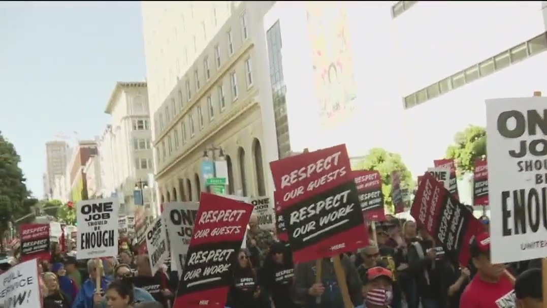 San Francisco hotel workers and janitors march on May Day for better pay, healthcare [Video]