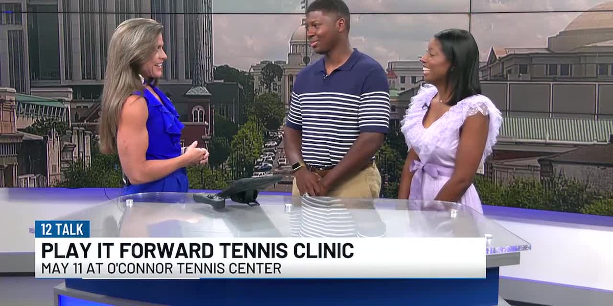 12 Talk: Play it Forward Tennis Clinic happening May 11 [Video]
